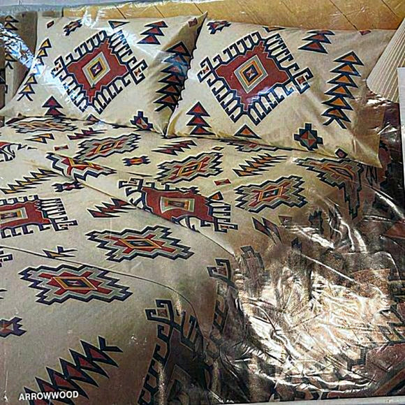 Vtg Cannon Royal Family Arrowood‎ Southwest TWIN FLAT Sheet ONLY Style 739 - Picture 1 of 7